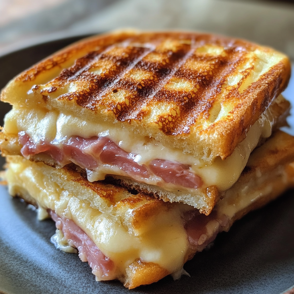 des gaufres grillées, garnies